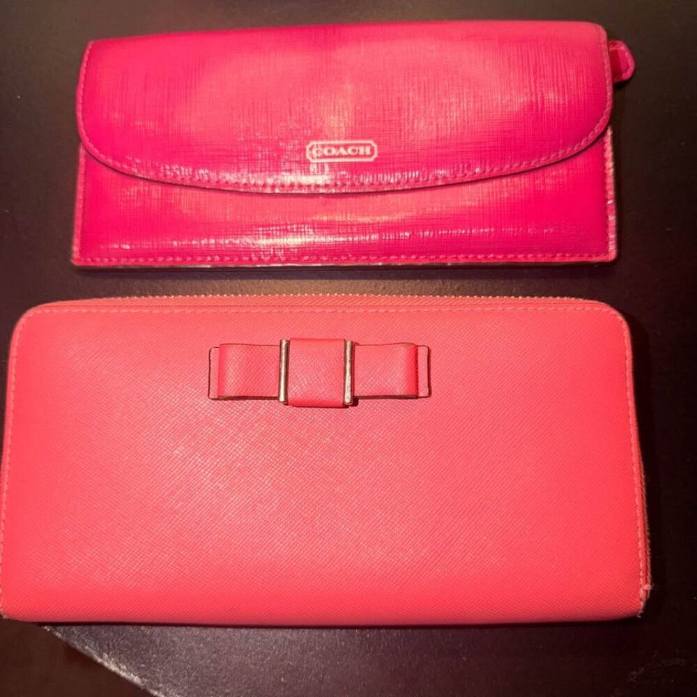 👛 Coach & Kate Spade Designer Wallet Bundle – Magenta & Pink (WeHo)